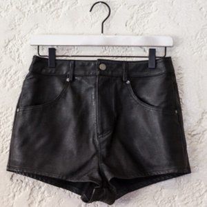 BDG High Waisted Leather Shorts